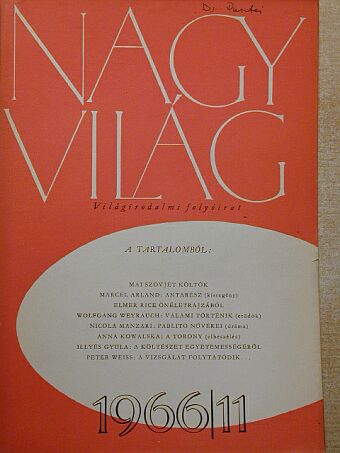 Gyergyai Albert - Nagyvilág 1966. november [antikvár]