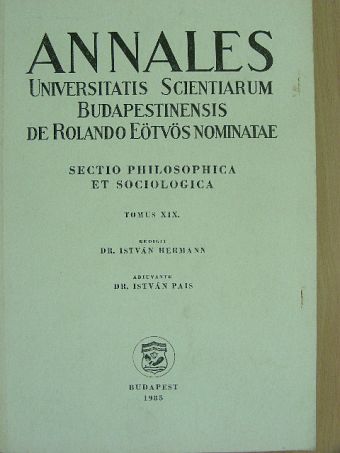 Bollók János - Annales Universitatis Scientiarum Budapestinensis de Rolando Eötvös nominatae XIX. [antikvár]
