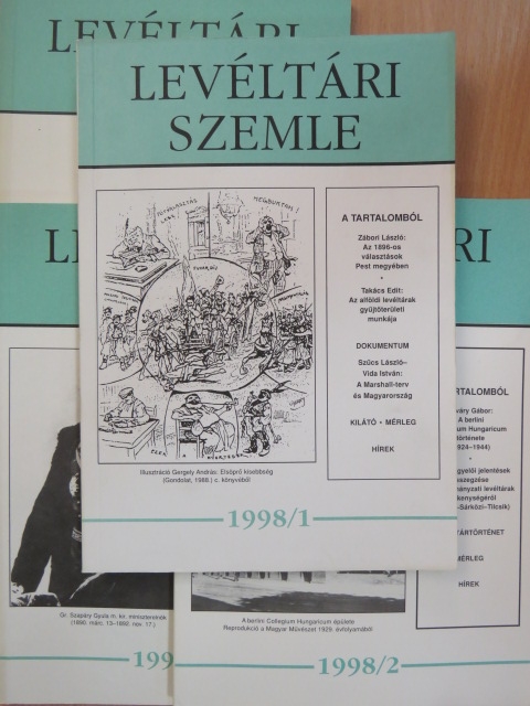 Albrechtné Kunszeri Gabriella - Levéltári Szemle 1998/1-4. [antikvár]