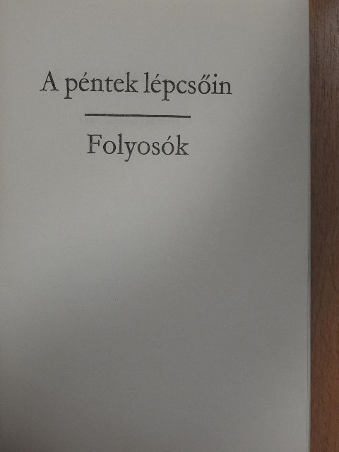 Hernádi Gyula - A péntek lépcsőin/Folyosók [antikvár]