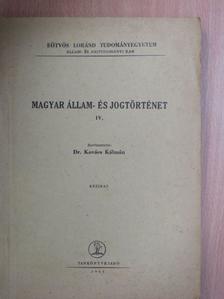 Dr. Buzás József - Magyar állam- és jogtörténet IV. [antikvár]