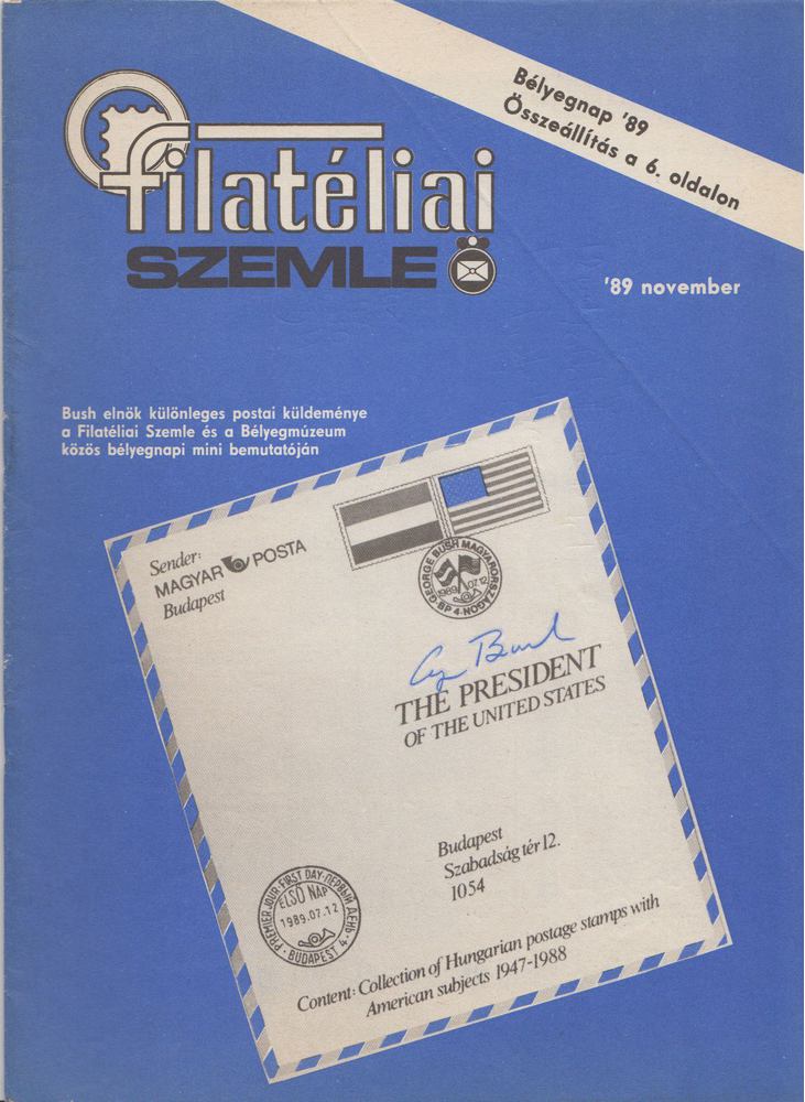 SIMON GY. FERENC - Filatéliai szemle 1989. november [antikvár]