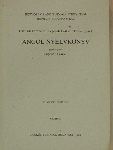 Csanádi Ferencné - Angol nyelvkönyv [antikvár]