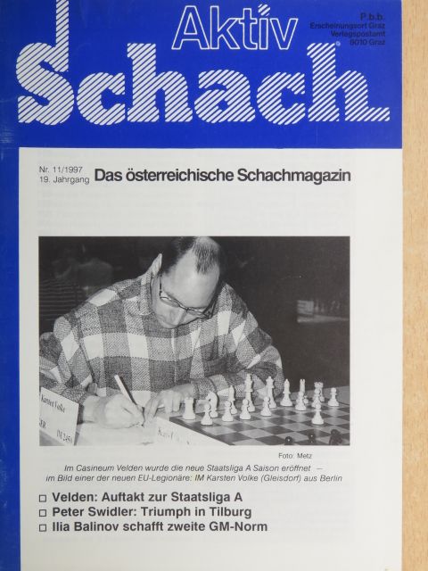 Schach-Aktiv 11/1997 [antikvár]