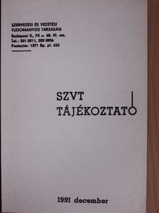 SZVT Tájékoztató 1991. december [antikvár]