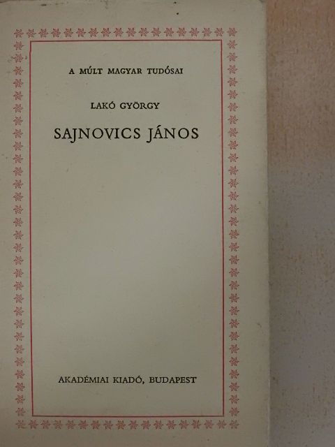 Lakó György - Sajnovics János [antikvár]