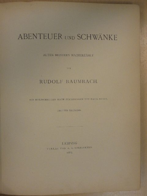 Rudolf Baumbach - Abenteuer und Schwänke [antikvár]