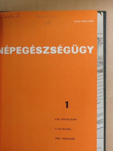 Népegészségügy 1980. február/The Physiologist 1979. august [antikvár]