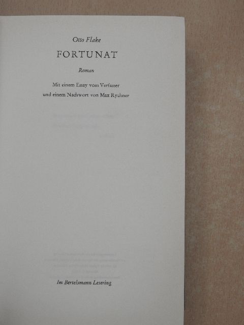 Otto Flake - Fortunat [antikvár]