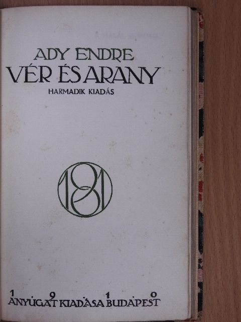 Ady Endre - Vér és arany [antikvár]