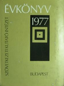 Agonács Gábor - Szövetkezeti Kutató Intézet Évkönyv 1977 [antikvár]