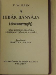F. W. Bain - A hibák bányája [antikvár]