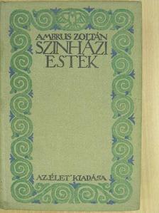 Ambrus Zoltán - Színházi Esték [antikvár]