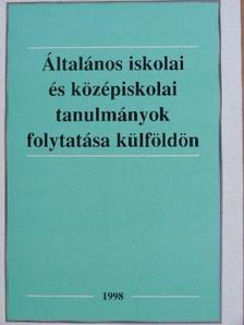 Vékony Lajos - Általános iskolai és középiskolai tanulmányok folytatása külföldön [antikvár]