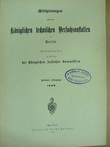 A. Martens - Mittheilungen aus den Königlichen technischen Versuchsanstalten zu Berlin 1889/4. (gótbetűs) [antikvár]