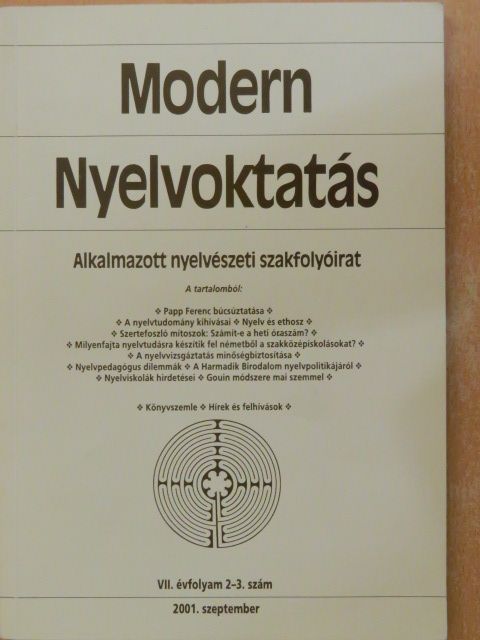 Antal Lajos - Modern Nyelvoktatás 2001/2-3. [antikvár]