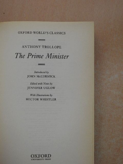 Anthony Trollope - The Prime Minister [antikvár]