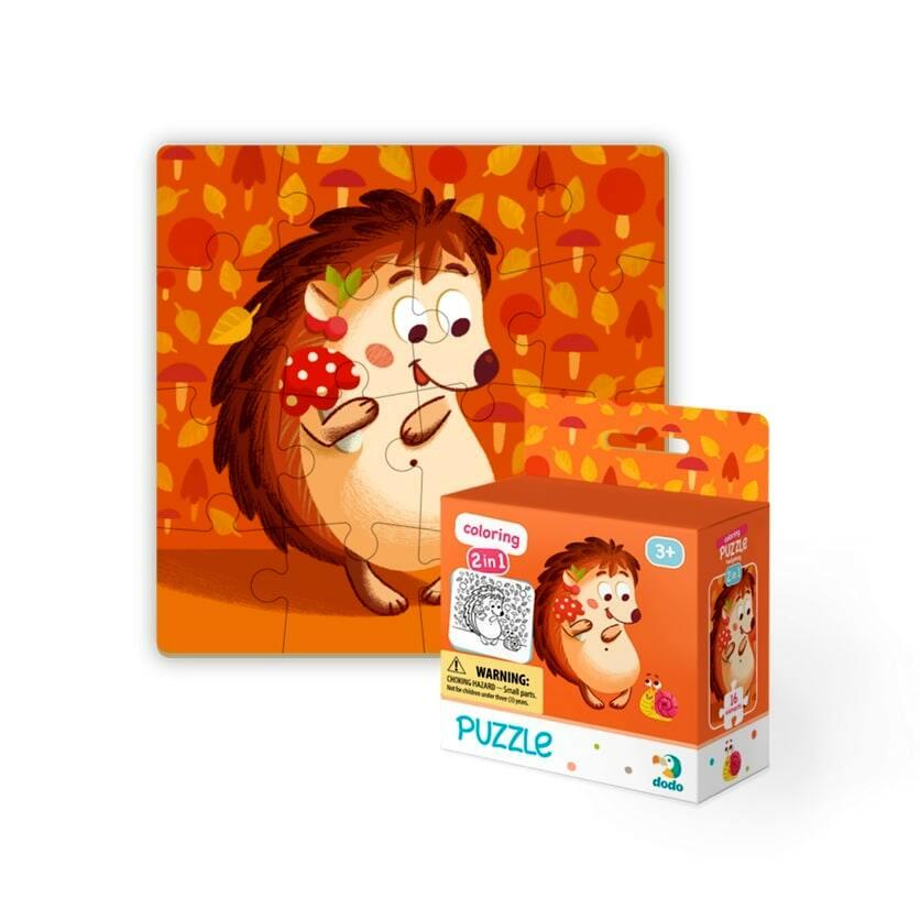 DODO - DODO PUZZLE + SZINEZŐ SÜNI 16 DB 3+