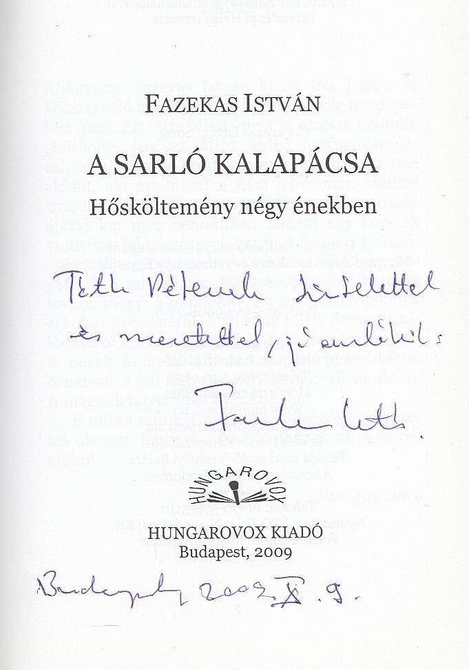 Fazekas István - A sarló kalapácsa (dedikált) [antikvár]