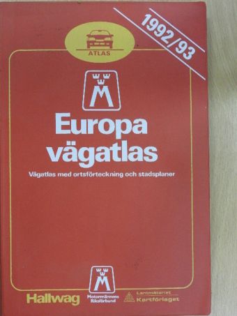 Europa vägatlas 1992/93 [antikvár]