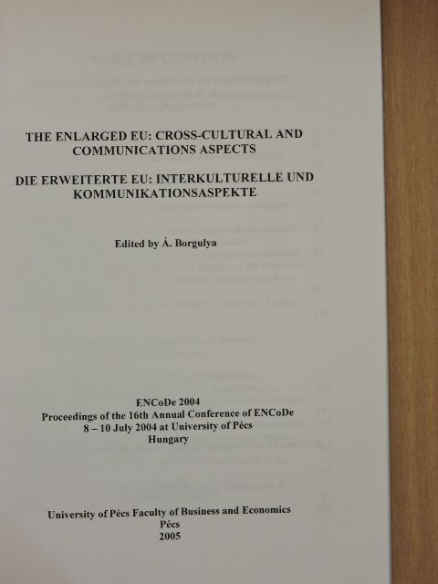 Babekova-Becker Maria - The Enlarged EU: Cross-Cultural and Communications Aspects [antikvár]