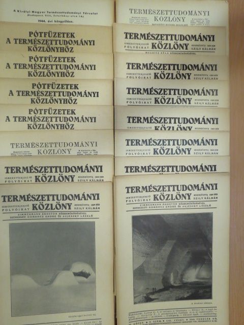 Balogh B. - Természettudományi Közlöny 1944. (nem teljes évfolyam)/Pótfüzetek a Természettudományi Közlönyhöz 1944. január-december/A Királyi Magyar Természettudományi Társulat 1944. évi közgyűlése [antikvár]