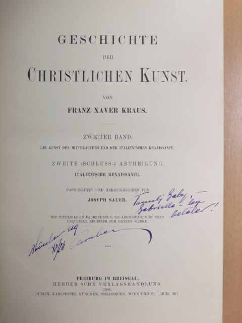 Franz Xaver Kraus - Geschichte der Christlichen Kunst II/2. [antikvár]