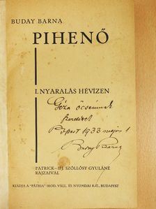 Buday Barna - Pihenő I. (dedikált példány) [antikvár]