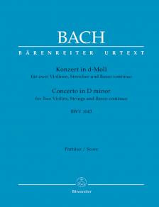 J. S. Bach - KONZERT IN d-MOLL FÜR ZWEI VIOLINEN, STREICHER UND BC BWV 1043, PARTITUR