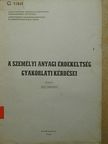A személyi anyagi érdekeltség gyakorlati kérdései [antikvár]