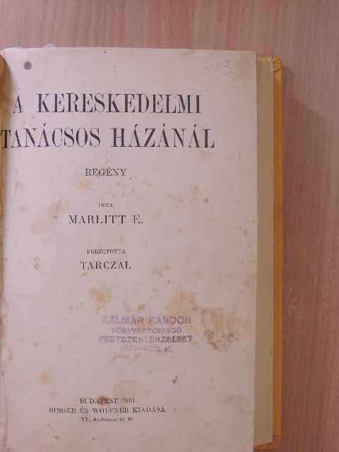 Marlitt E. - A kereskedelmi tanácsos házánál [antikvár]