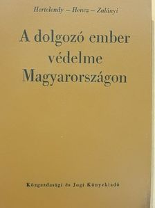 Dr. Hencz Aurél - A dolgozó ember védelme Magyarországon [antikvár]