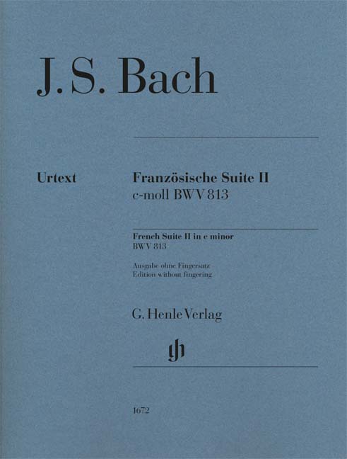 J. S. Bach - FRANZÖSISCHE SUITE II c-MOLL BWV 813 OHNE FINGERSATZ