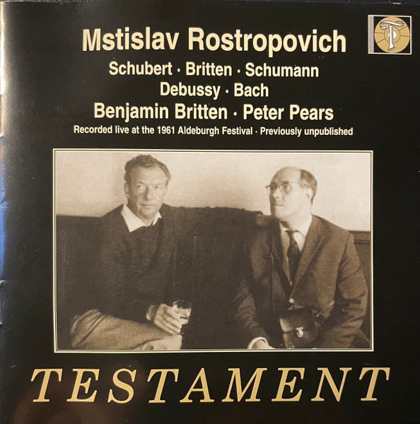 SCHUBERT, BRITTEN, SCHUMANN, BACH - ROSTROPOVICH :AT THE 1961 ALDEBURGH FESTIVAL 2CD