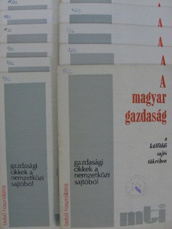 A magyar gazdaság a külföldi sajtó tükrében 1982/1-12. [antikvár]