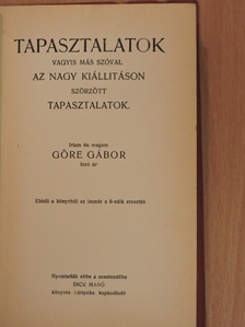 Gárdonyi Géza - Tapasztalatok [antikvár]