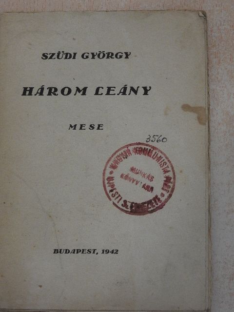 Szüdi György - Három leány [antikvár]