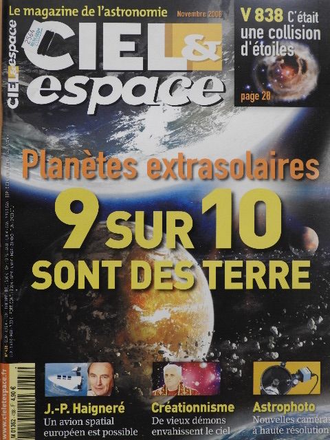 Ciel & Espace novembre 2006 [antikvár]
