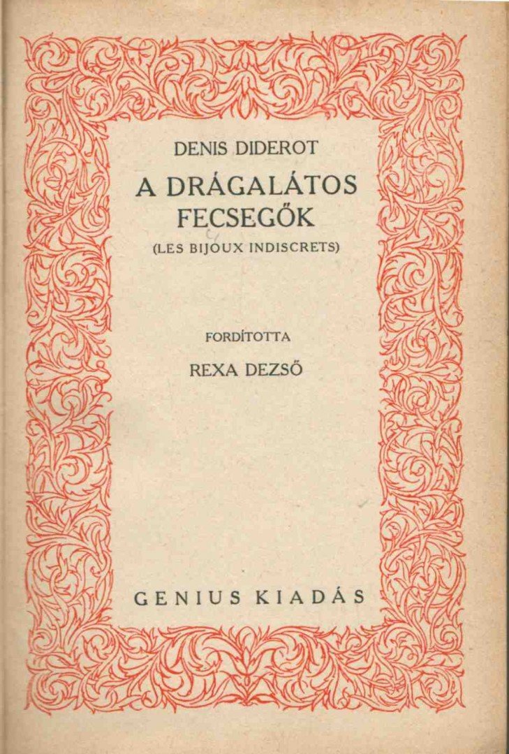 DIDEROT, DENIS - A drágalátos fecsegők [antikvár]