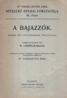 Vaszilievits Emil - A bajazzók [antikvár]