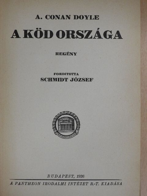 A. Conan Doyle - A köd országa [antikvár]