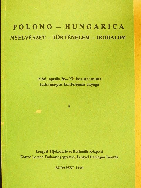 Banczerowski Janusz - Polono-Hungarica 1990 [antikvár]