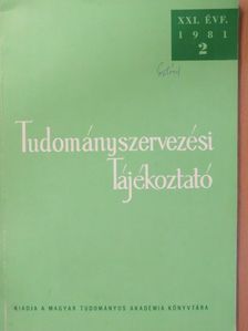 Tudományszervezési Tájékoztató 1981/2. [antikvár]