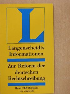 Zur Reform der deutschen Rechtschreibung [antikvár]