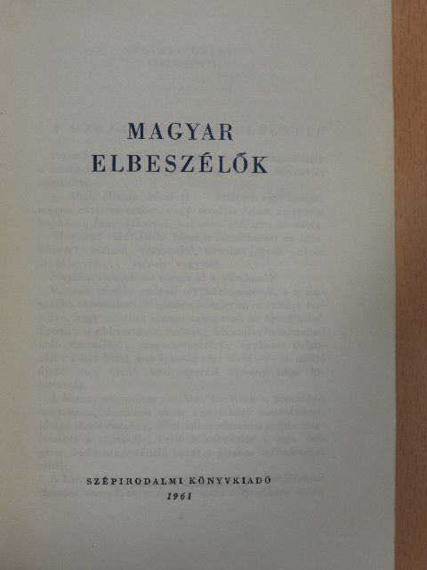 Abonyi Árpád - Magyar elbeszélők II. [antikvár]
