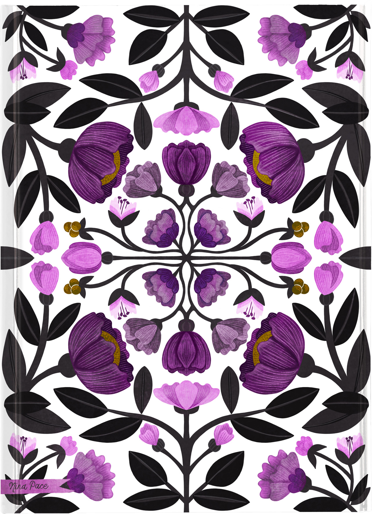 Flame Tree A5 notesz vonalas Pace: Purple Flowers
