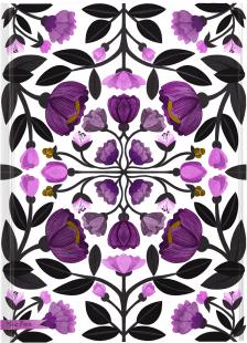 Flame Tree A5 notesz vonalas Pace: Purple Flowers