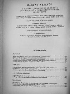 Bakos József - Magyar Nyelvőr 1968. április-június [antikvár]