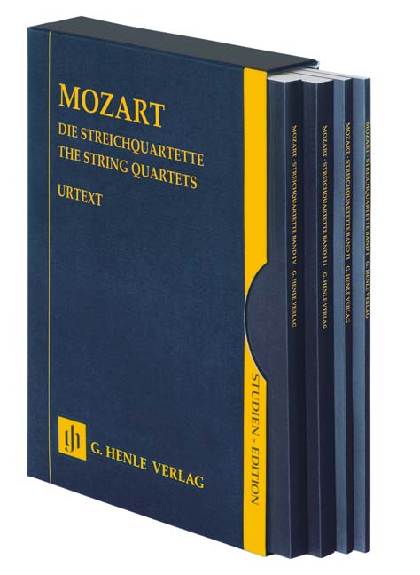 MOZART, W,A, - DIE STREICHQUARTETTE I-II-III-IV (4 BAENDE IM SCHUBER), STUDIEN EDITION