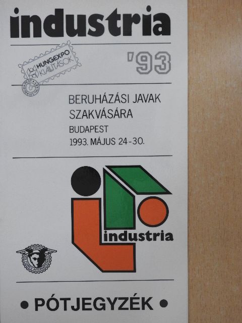 Industria '93 - Pótjegyzék [antikvár]